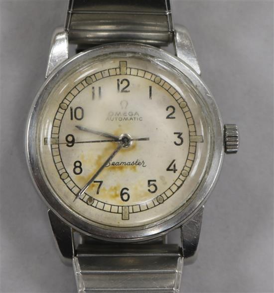 A gentlemans late 1950s Omega Seamaster automatic wristwatch, movement c.501.